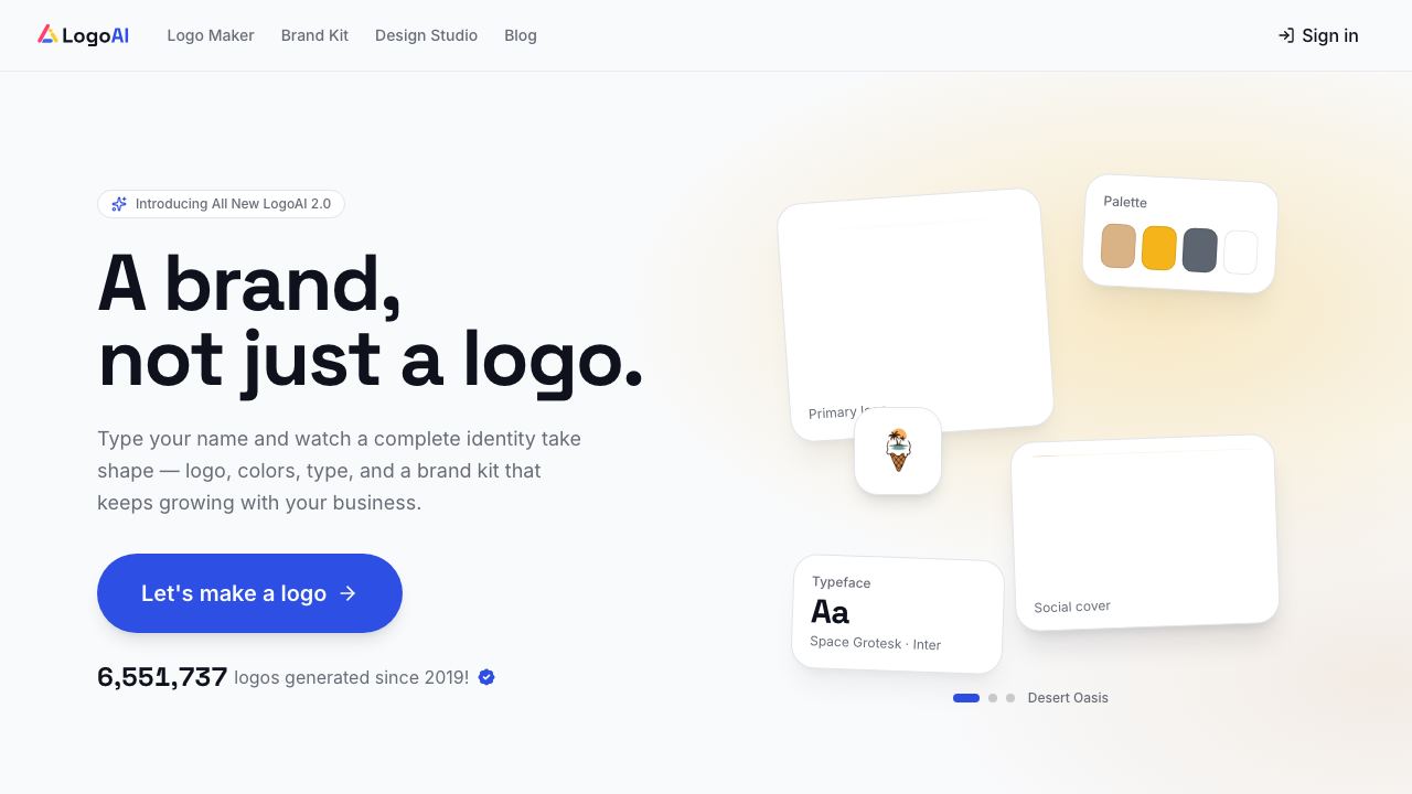 LogoAI 网站截图