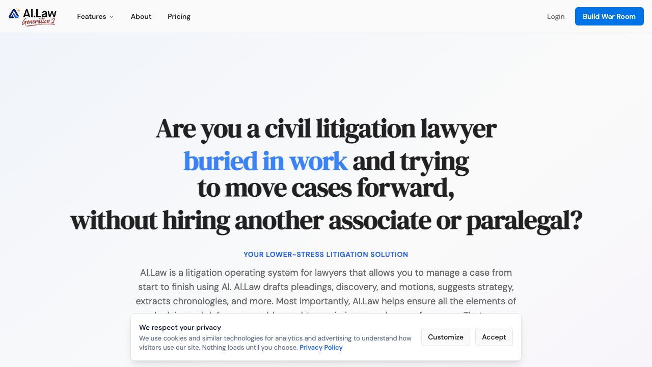 AI Law 网站截图