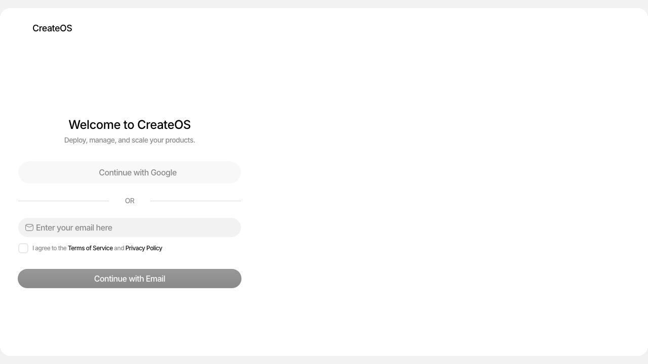 CreateOS 网站截图