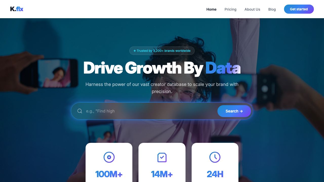 Kflx AI website screenshot