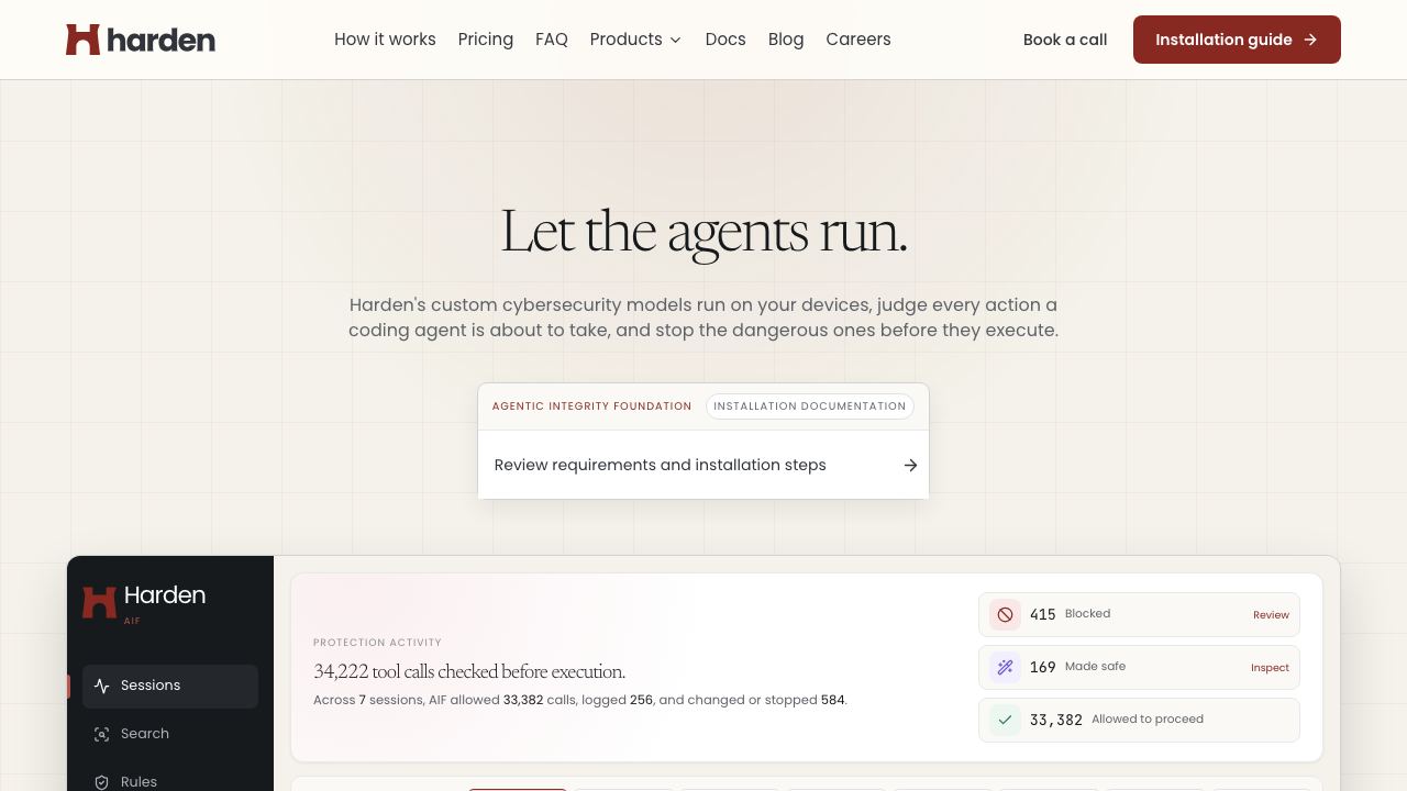 Harden AIF 网站截图