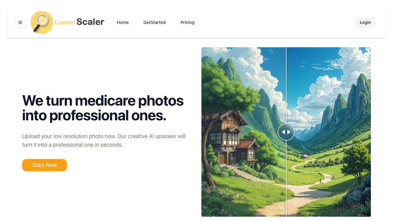 Lumen Scaler website screenshot
