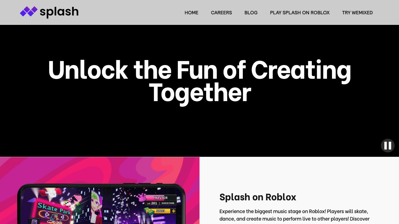 Splashmusic 网站截图