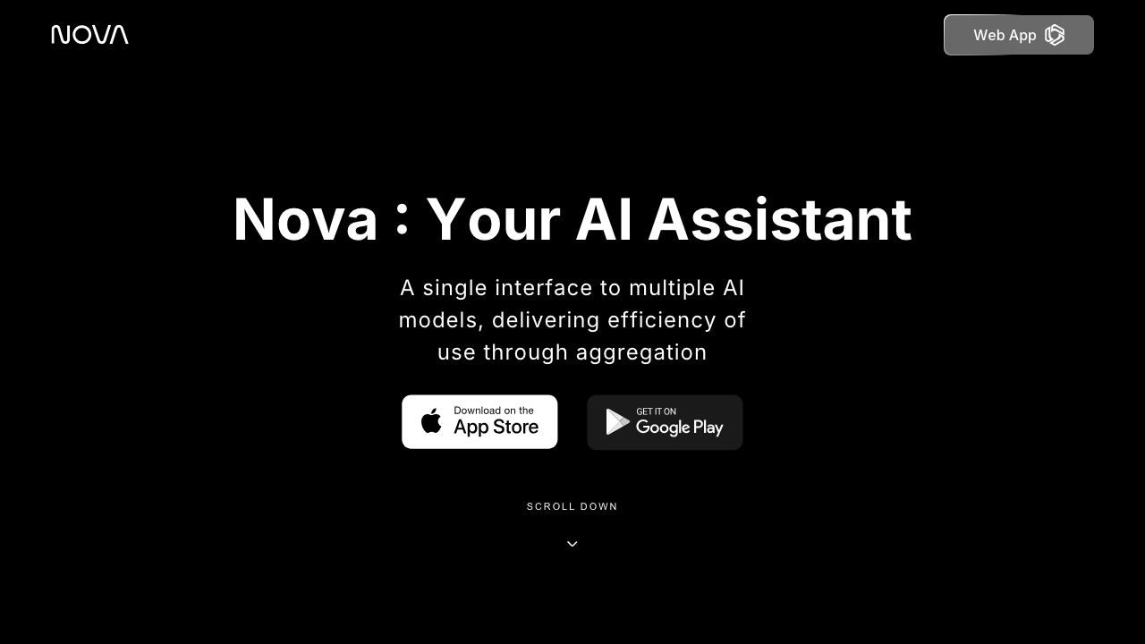 Nova AI App 网站截图