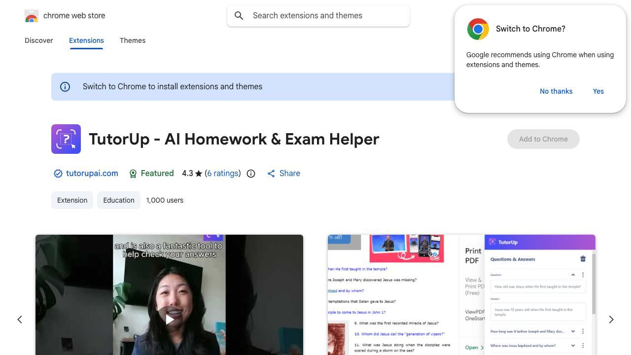 TutorUp - AI Homework & Exam Helper 网站截图