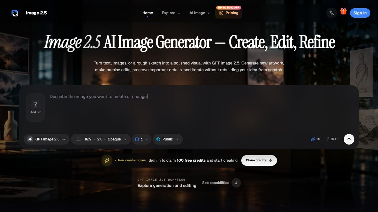Image 2.5 网站截图