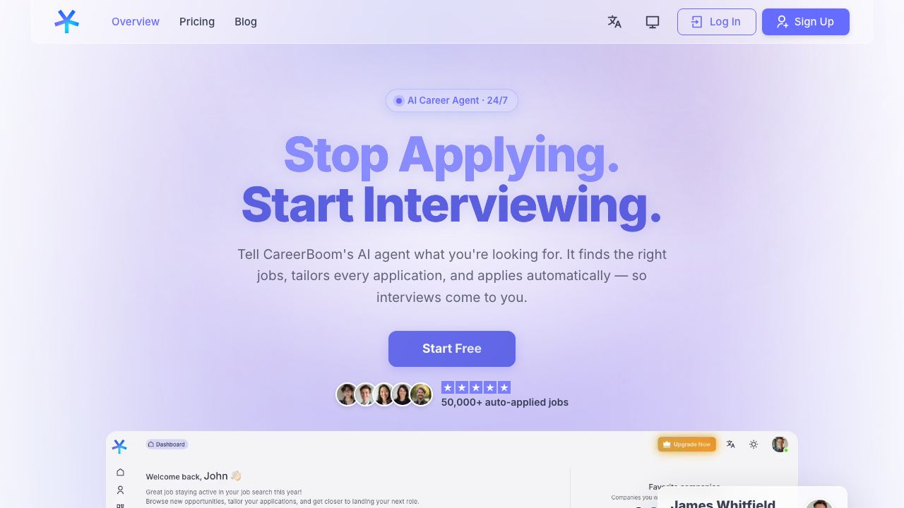 CareerBoom AI 网站截图