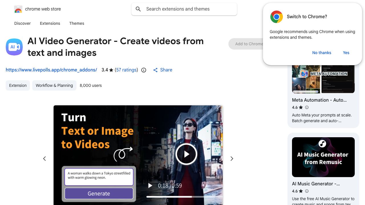 AI Video Generator - Text to Video By Sora 网站截图