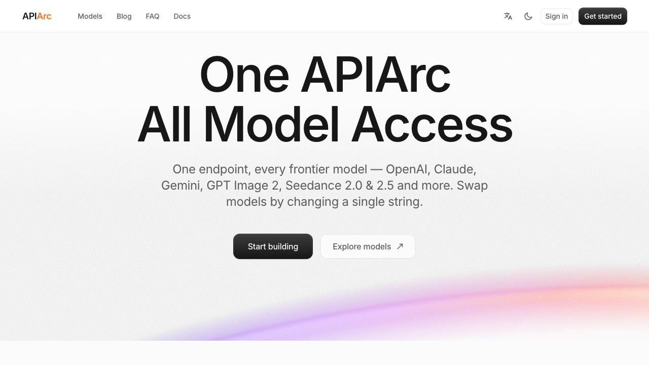 APIARC AI 网站截图