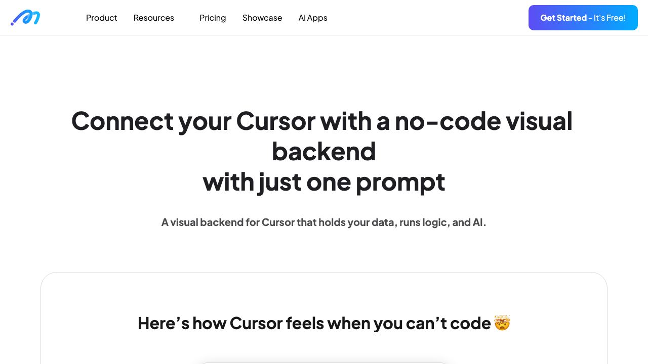 Vibe Architect for Cursor website screenshot