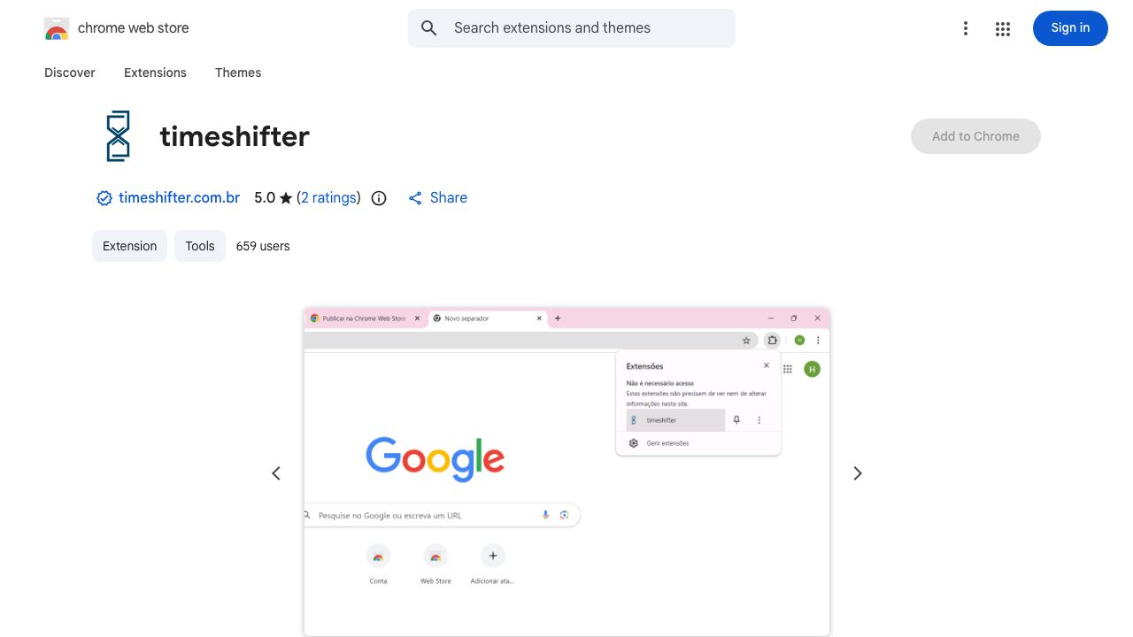 timeshifter website screenshot