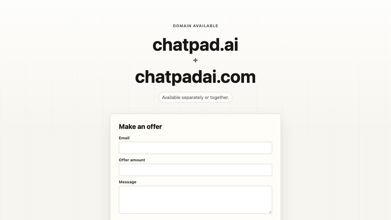 Chatpad AI 网站截图