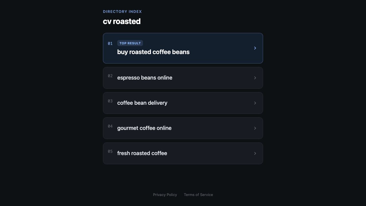 CVRoasted website screenshot