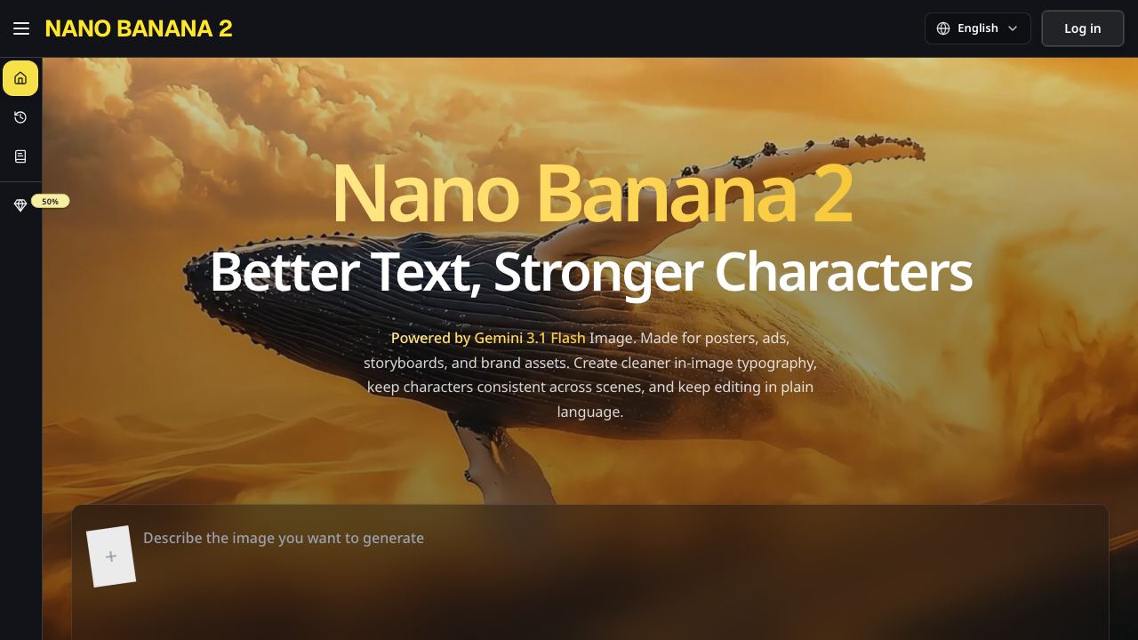 nano banana 2 | 4K AI Image Generator 网站截图