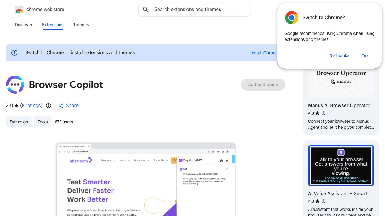 Browser Copilot 网站截图