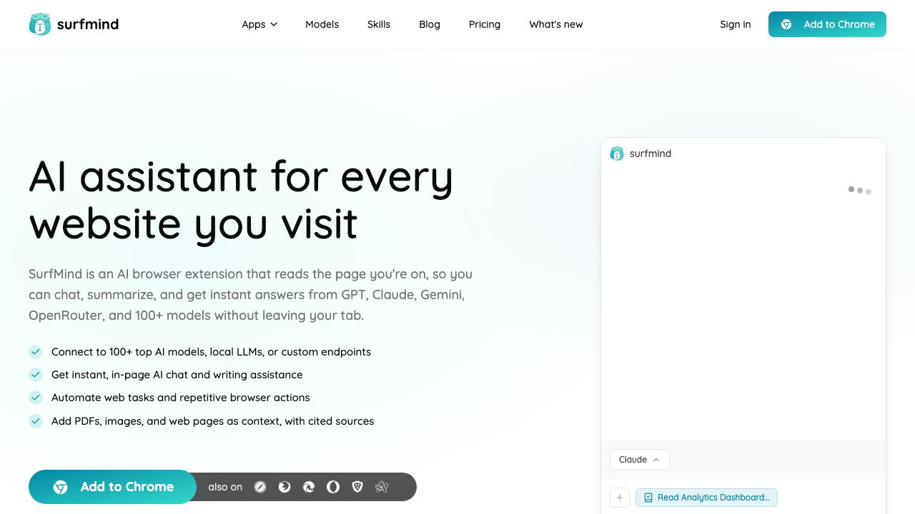 SurfMind - 1 website screenshot