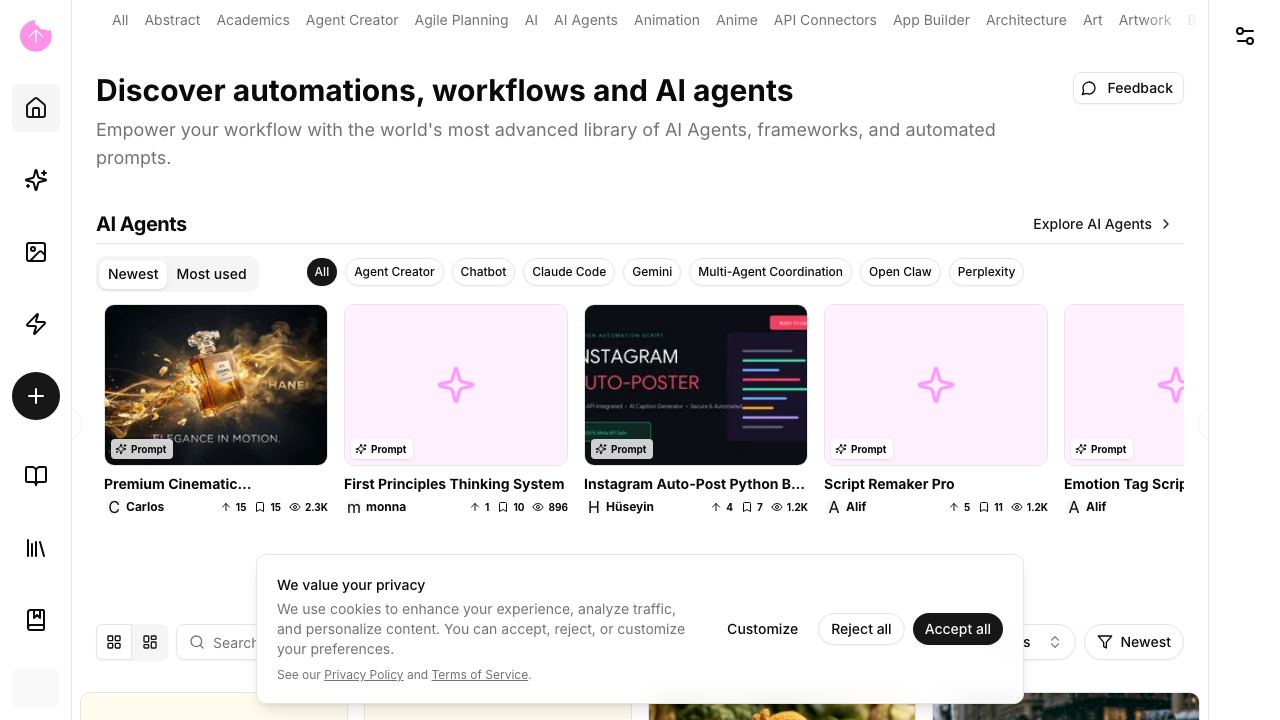Snack Prompt website screenshot