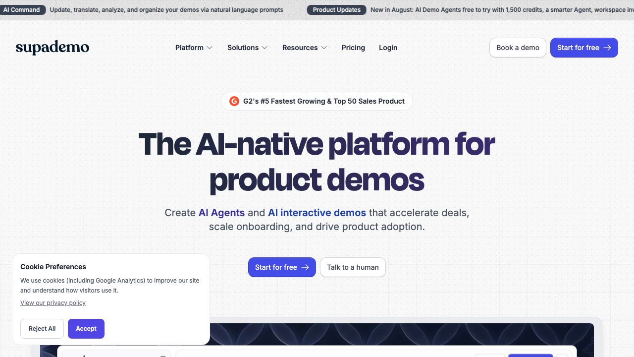Supademo website screenshot