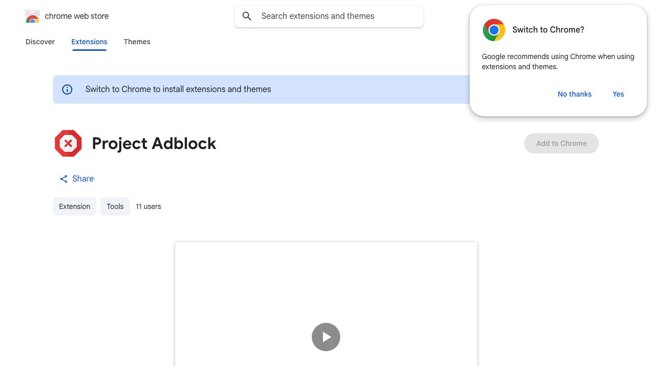 Project Adblock 网站截图