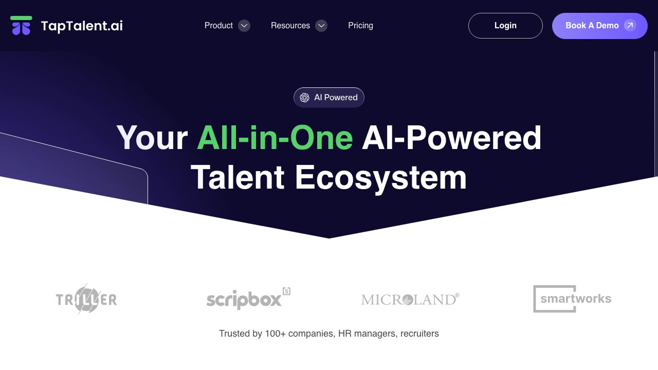 TapTalent 网站截图