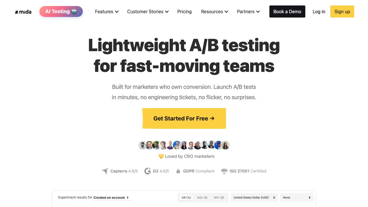 Mida.so website screenshot