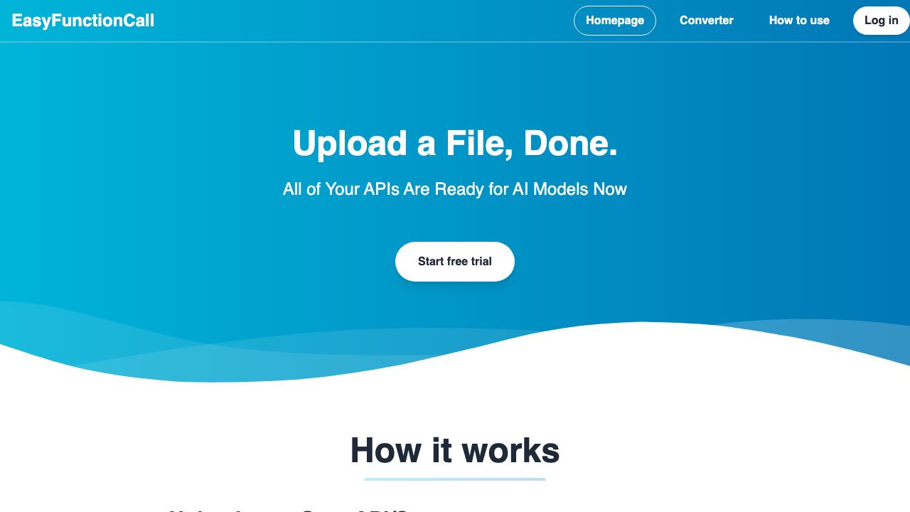 EasyFunctionCall website screenshot