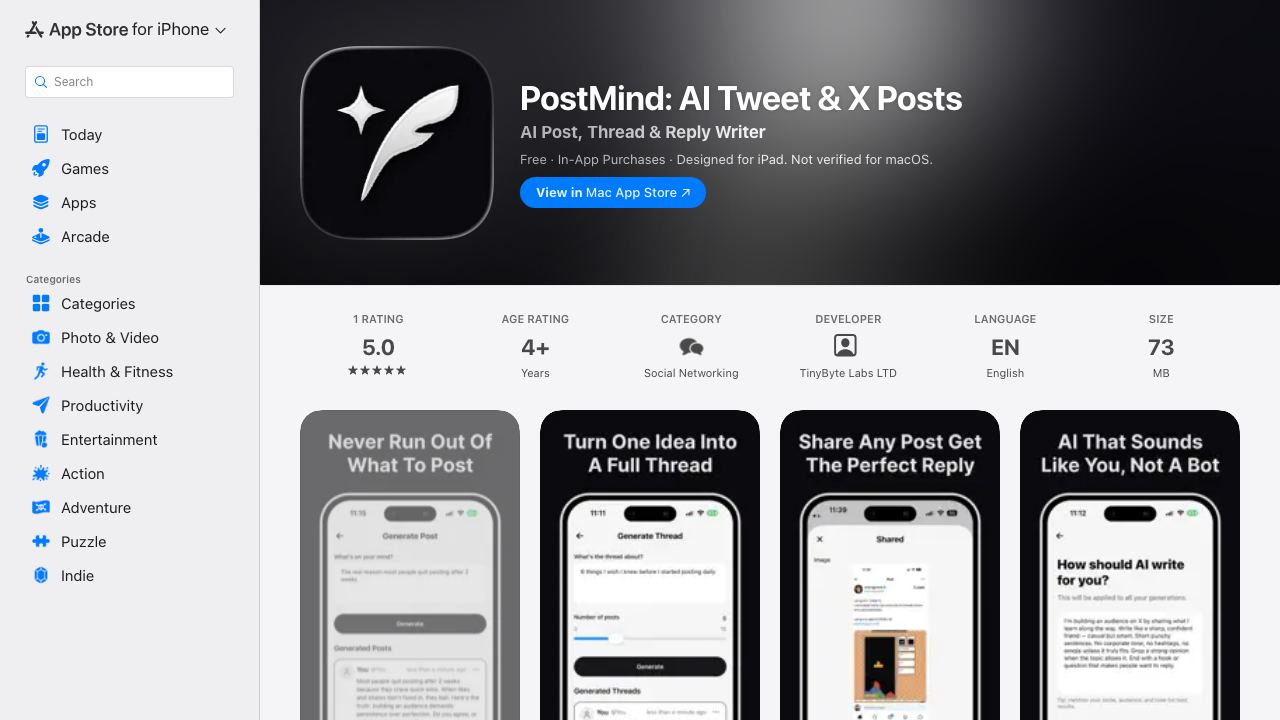 Tweet AI - AI Tweet Generator 网站截图