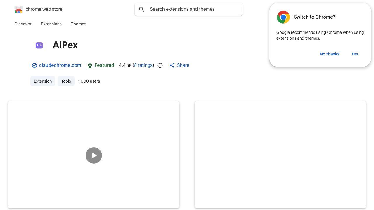 AIpex —— Tab & History Manager, AI Companion website screenshot