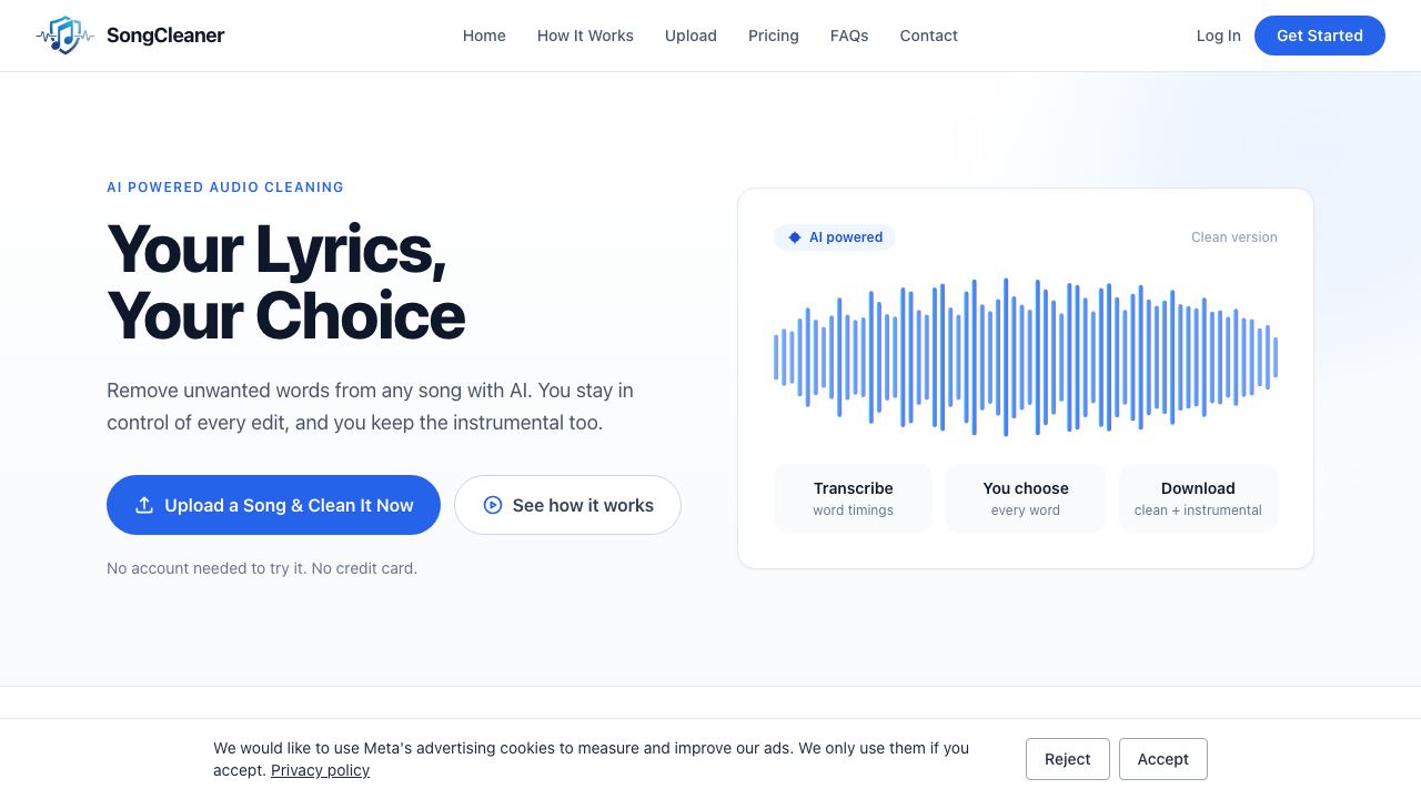 SongCleaner 网站截图