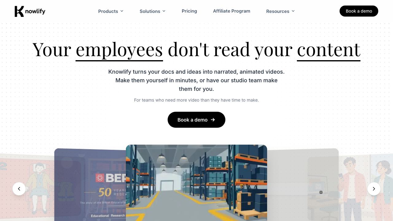 Knowlify website screenshot