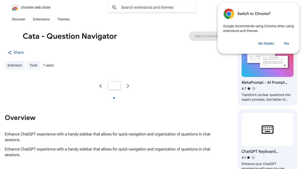 Cata - Question Navigator 网站截图