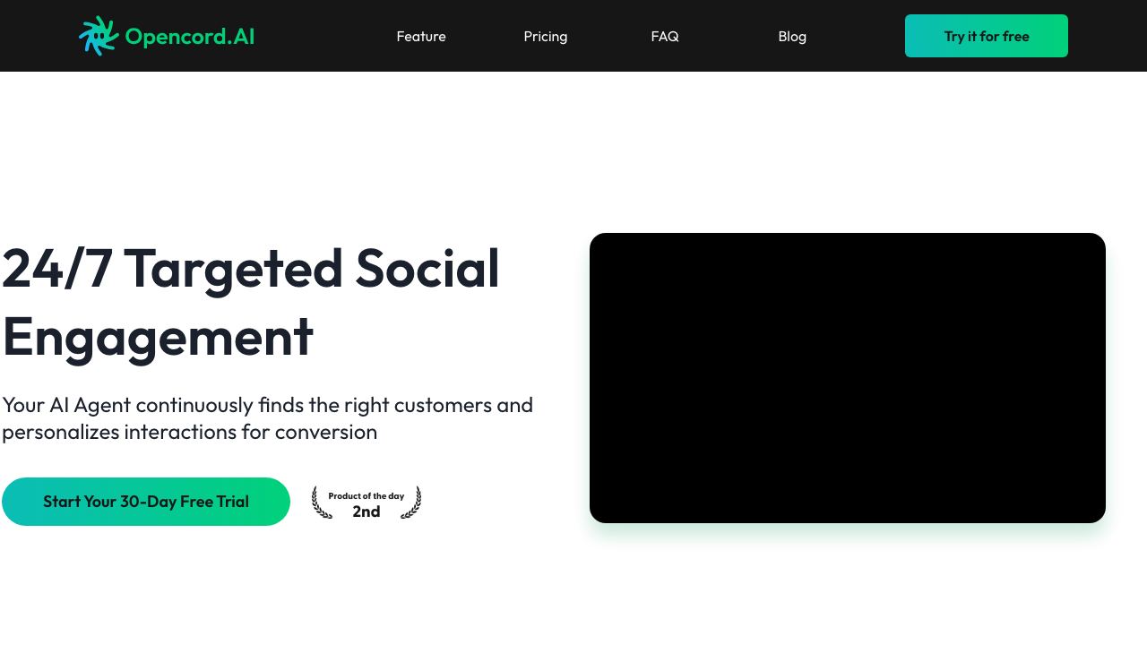 Opencord AI 网站截图