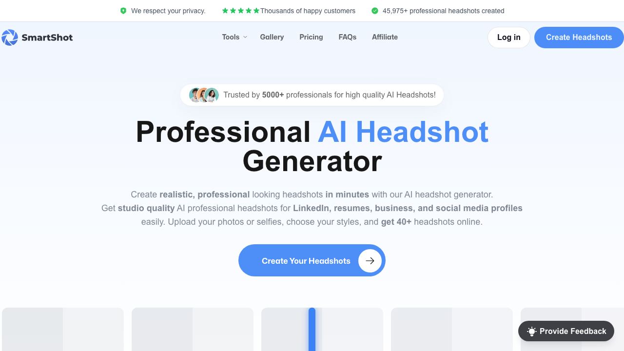 Smartshot 网站截图