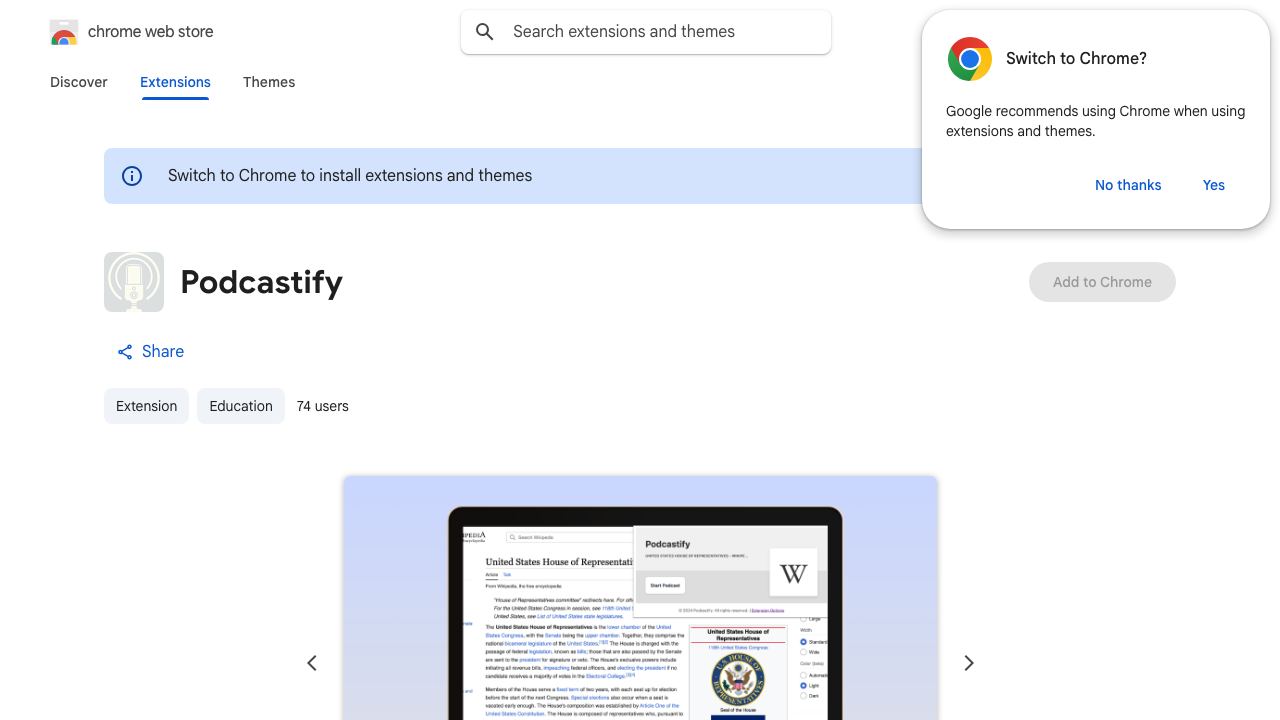 Podcastify 网站截图