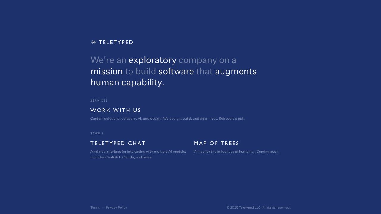 Teletyped 网站截图