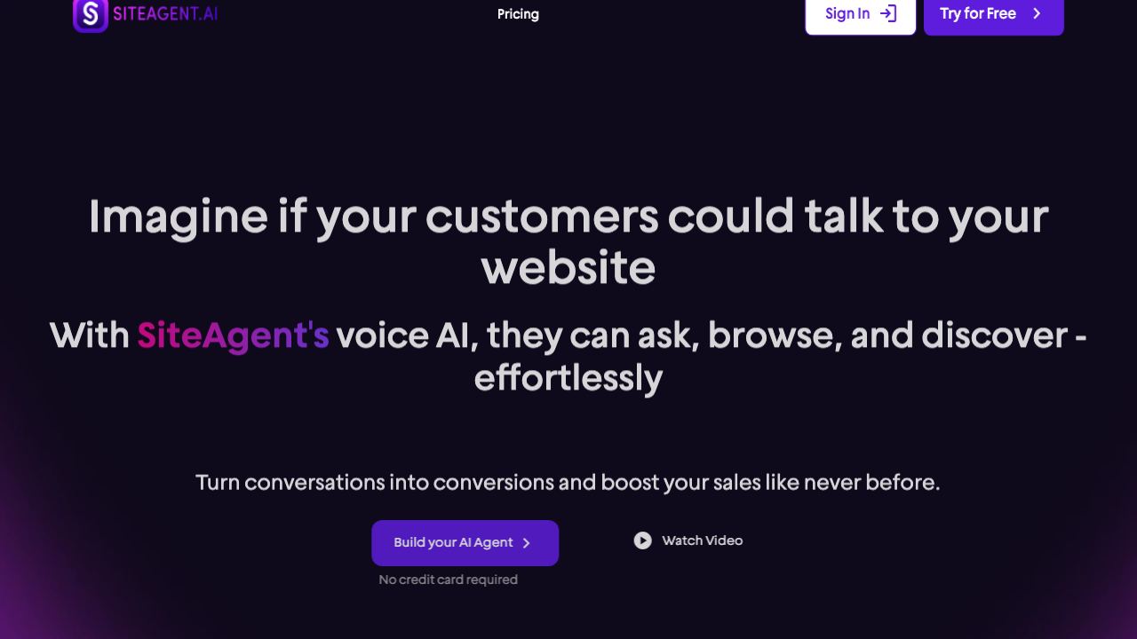 SiteAgent.AI 网站截图
