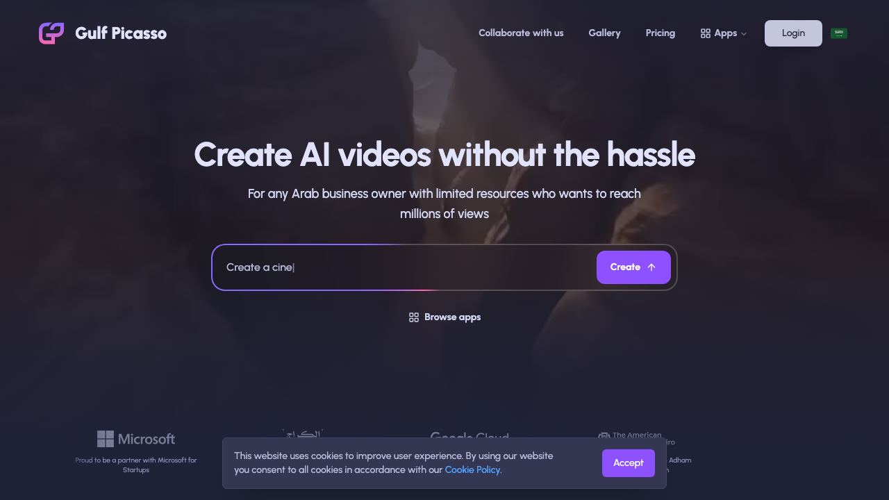 Gulf Picasso website screenshot