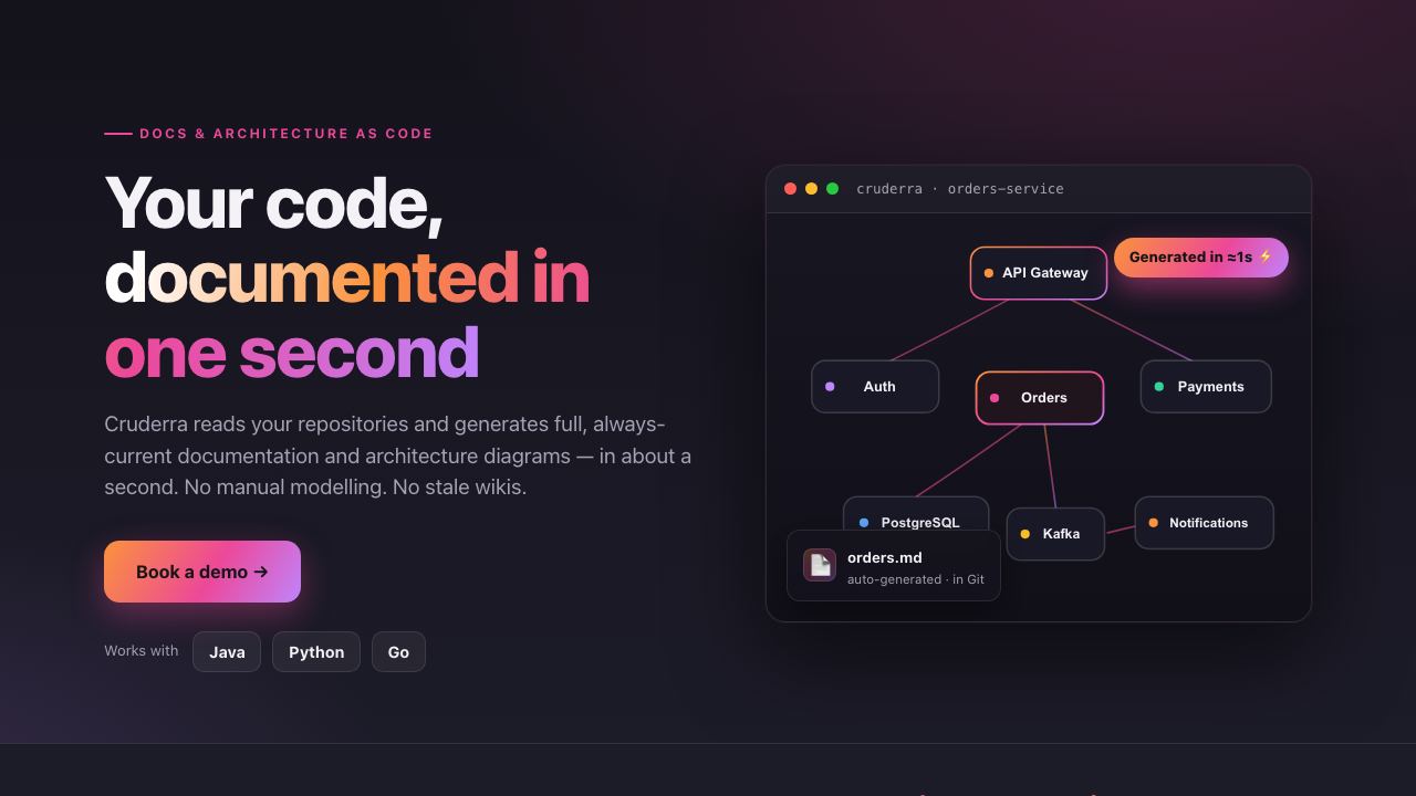 CRUDERRA website screenshot