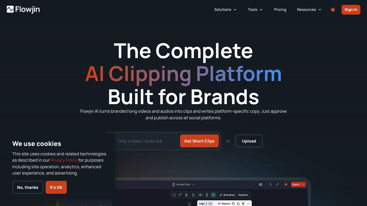 Flowjin 网站截图