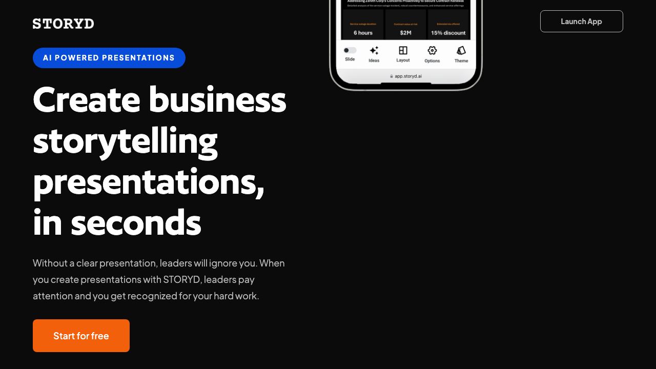 STORYD website screenshot