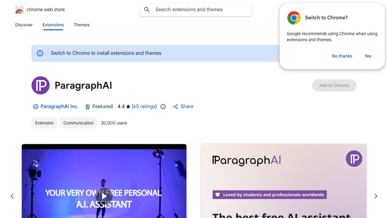 ParagraphAI - Write Better, Faster 网站截图