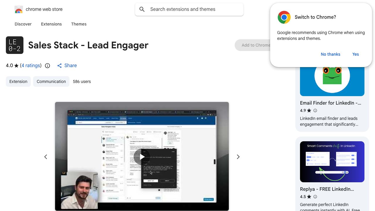 Sales Stack - Lead Engager 网站截图