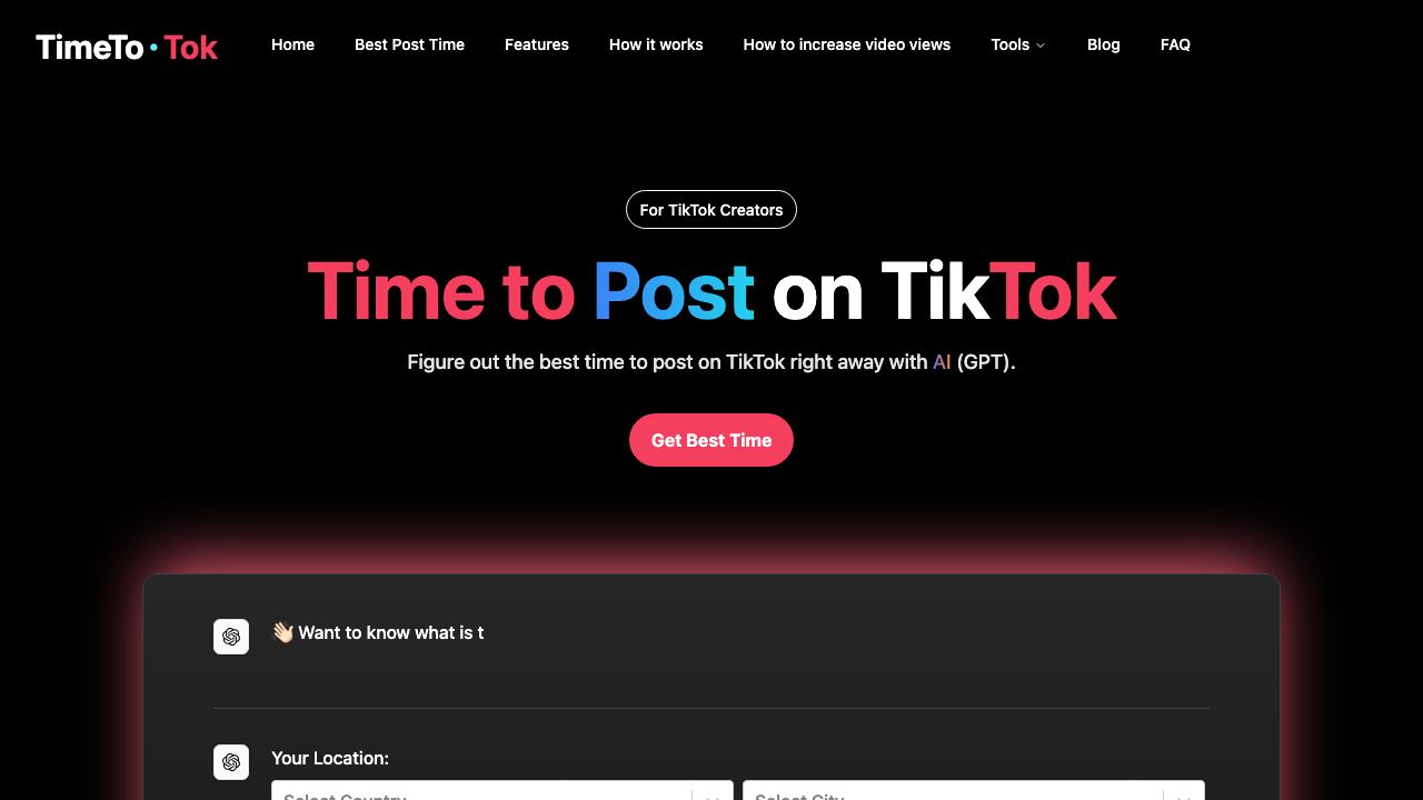 TimeToTok 网站截图