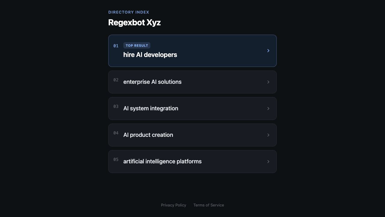 RegexBot 网站截图