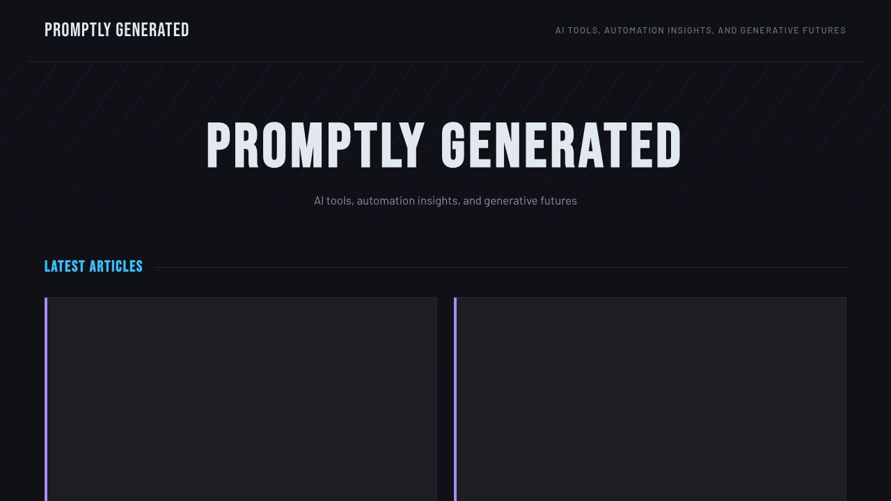 Promptly Generated website screenshot