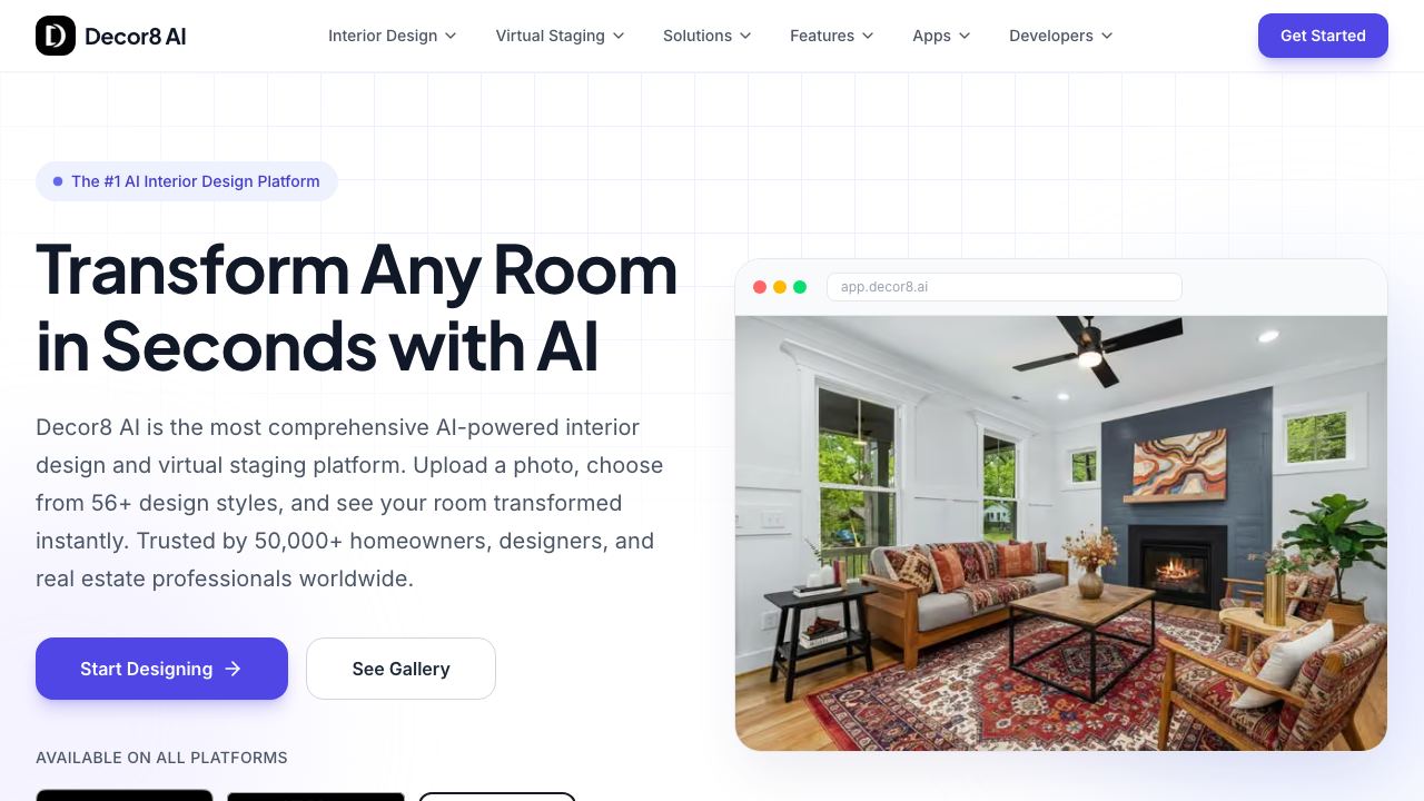 Decor8 AI 网站截图