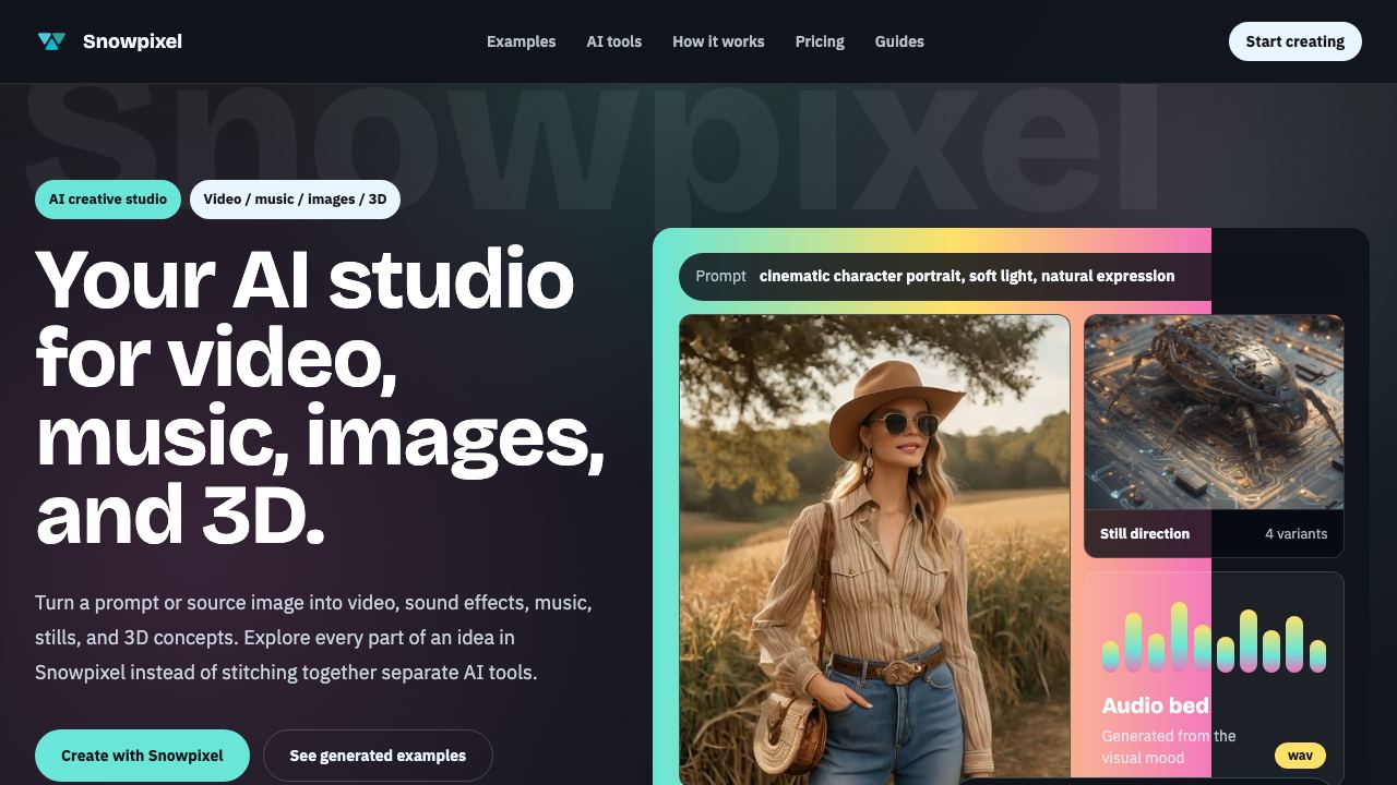 Snowpixel website screenshot