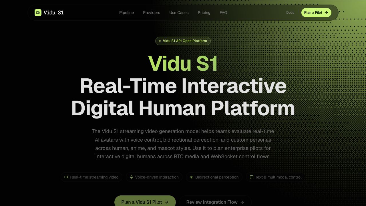 Vidu S1 网站截图