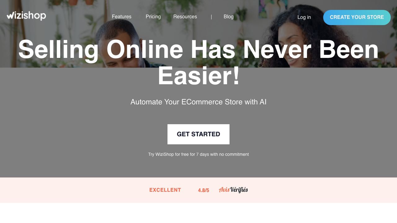 WiziShop 网站截图
