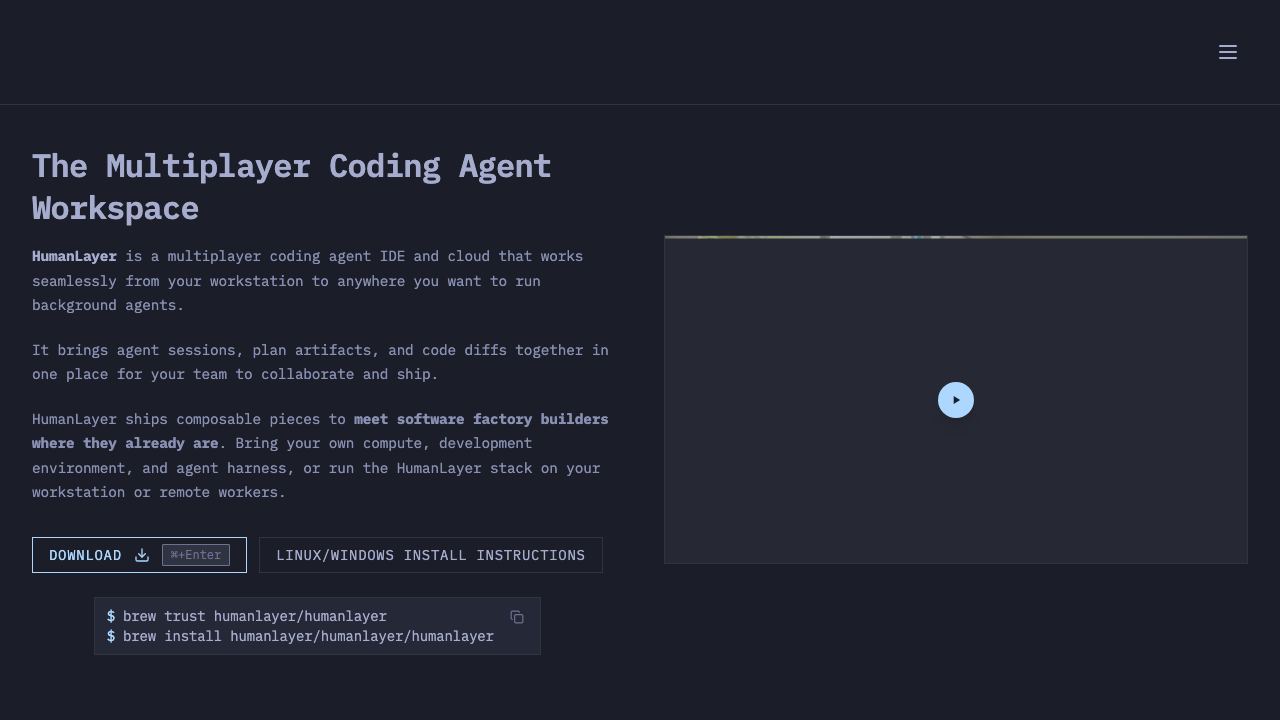 HumanLayer website screenshot